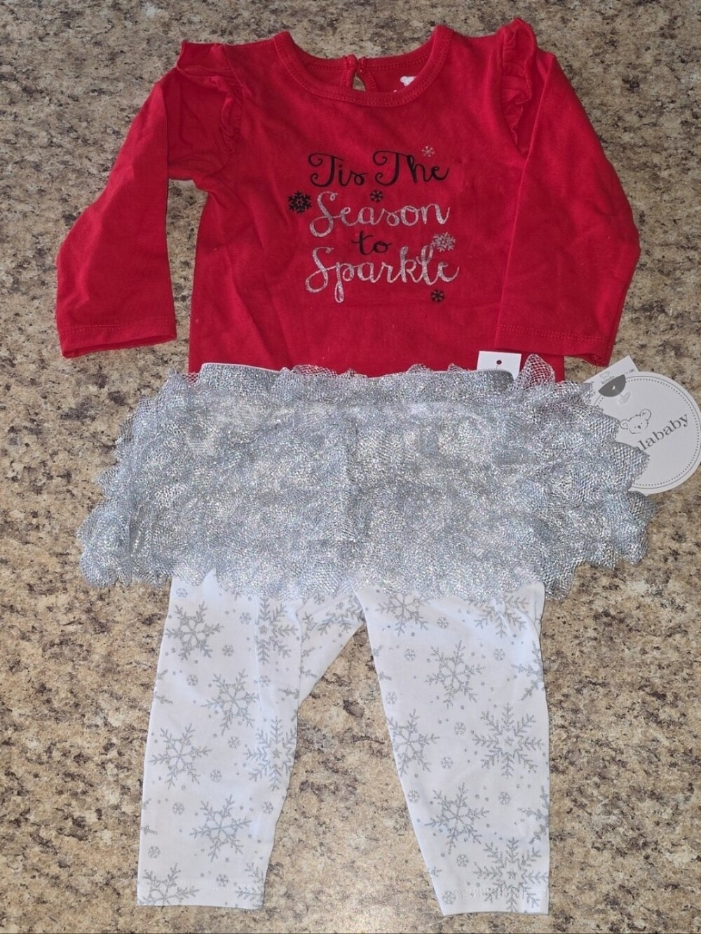 Koalababy Red & White Long-Sleeve Christmas Top & Leggings Set Size Newborn